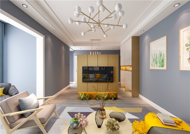 除了櫥柜為簡單的直線直角外，沙發(fā)、床架、桌子亦為直線或簡潔流暢的曲線條，造型簡單，富含設(shè)計(jì)或哲學(xué)意味但不夸張。